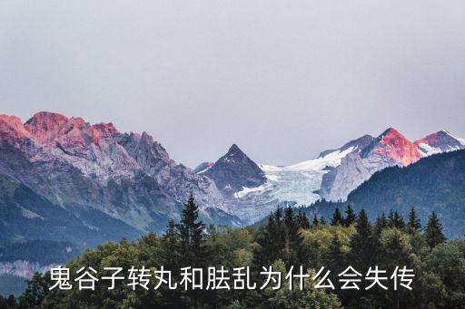 鬼谷子轉丸和胠亂為什么會失傳