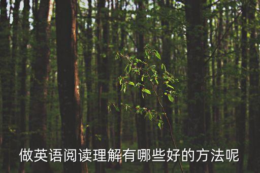 英語閱讀理解技巧，做英語閱讀理解的技巧