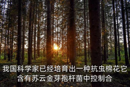 天津市農科旺生物菌培育專業合作社，利用蘇云金芽孢桿菌的抗蟲基因培育的抗蟲棉是否成功最好檢測