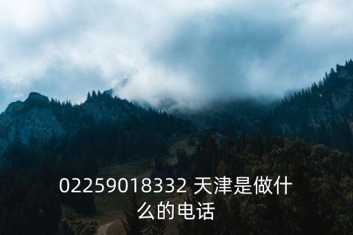 02259018332 天津是做什么的電話