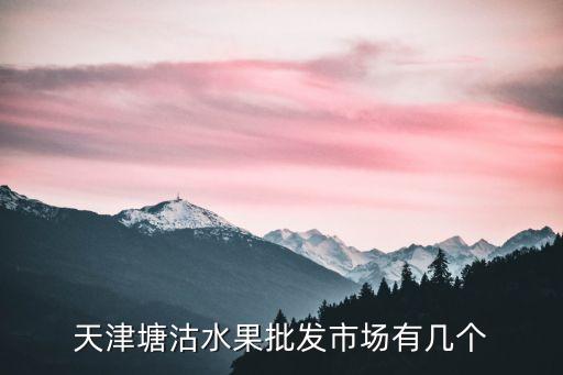 天津塘沽水果批發(fā)市場有幾個