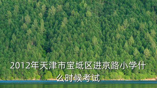 2012年天津市寶坻區進京路小學什么時候考試