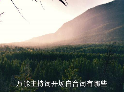 活動主持稿，萬能主持詞開場白臺詞有哪些