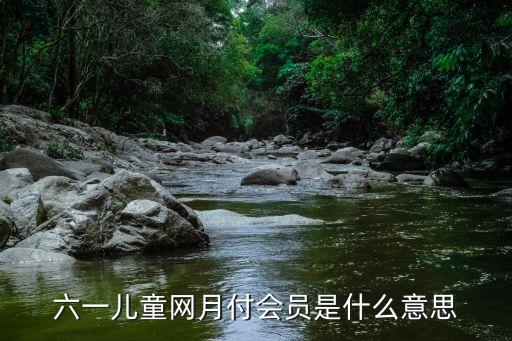 六一兒童網月付會員是什么意思