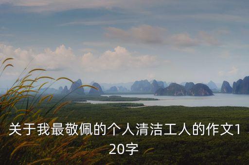 關(guān)于我最敬佩的個人清潔工人的作文120字