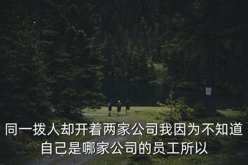 同一撥人卻開著兩家公司我因為不知道自己是哪家公司的員工所以