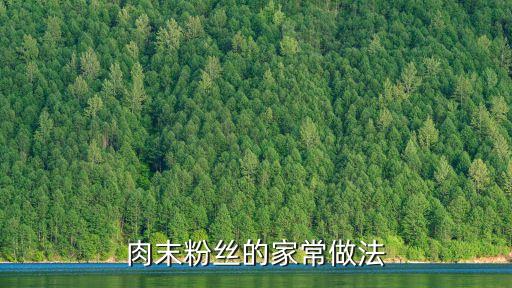 肉末粉絲的家常做法