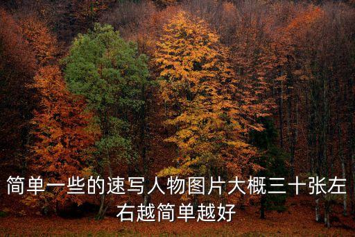 簡單一些的速寫人物圖片大概三十張左右越簡單越好