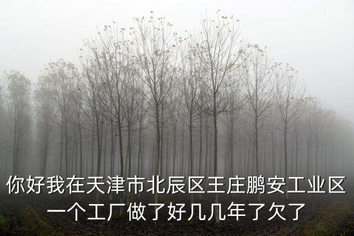 你好我在天津市北辰區(qū)王莊鵬安工業(yè)區(qū)一個工廠做了好幾幾年了欠了