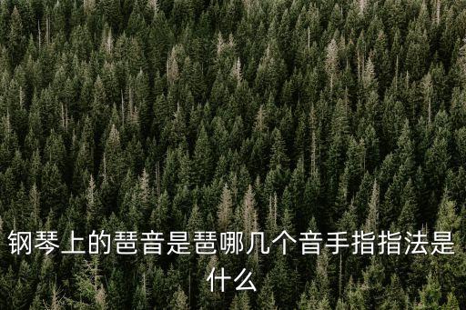 鋼琴琶音指法圖，鋼琴上的琶音是琶哪幾個音手指指法是什么