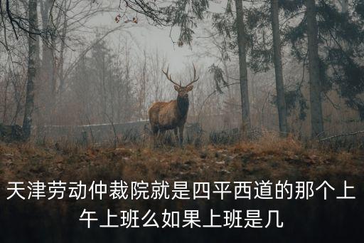天津勞動仲裁院就是四平西道的那個上午上班么如果上班是幾