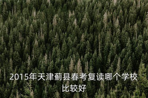 2015年天津薊縣春考復(fù)讀哪個(gè)學(xué)校比較好