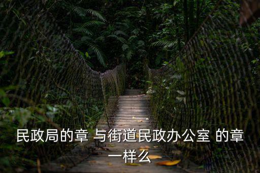 天津市民政局社區用章，民政局的章 與街道民政辦公室 的章一樣么