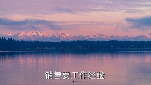 銷售要工作經驗