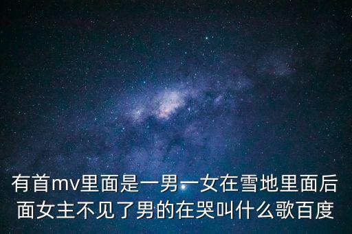 有首mv里面是一男一女在雪地里面后面女主不見了男的在哭叫什么歌百度