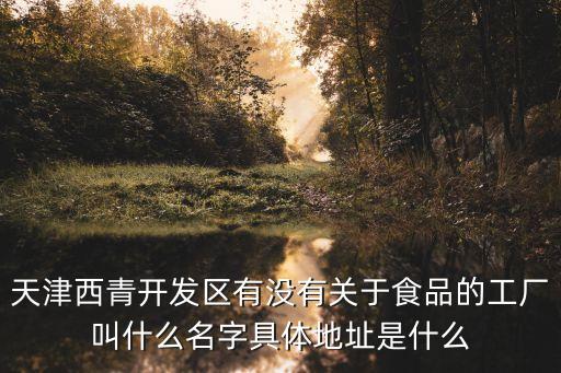 天津西青開發(fā)區(qū)有沒有關(guān)于食品的工廠叫什么名字具體地址是什么
