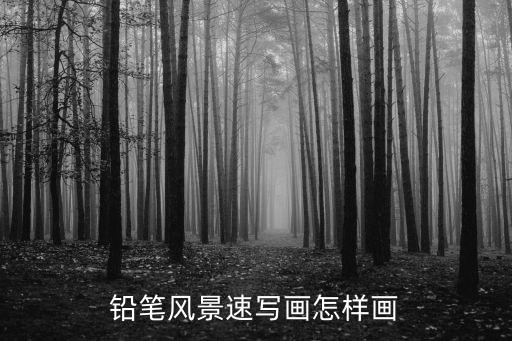 鉛筆畫風(fēng)景，用鉛筆畫風(fēng)景怎么畫