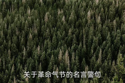 關于革命氣節的名言警句