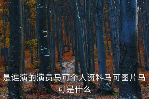 是誰演的演員馬可個人資料馬可圖片馬可是什么