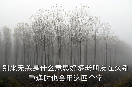 別來無恙的意思，別來無恙是什么意思