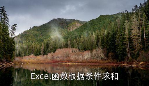 Excel函數根據條件求和
