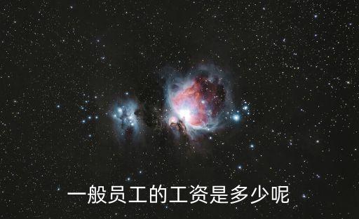 一般員工的工資是多少呢