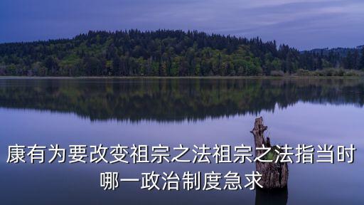 祖宗之法，康有為要改變祖宗之法祖宗之法指當(dāng)時哪一政治制度急求