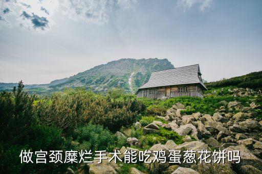 做宮頸糜爛手術能吃雞蛋蔥花餅嗎