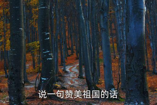 說一句贊美祖國的話