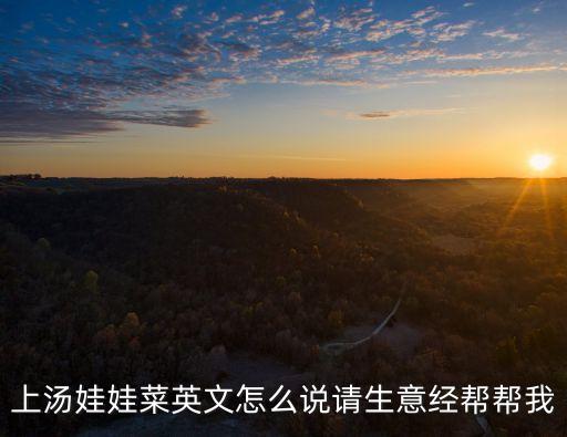 上湯娃娃菜英文怎么說請生意經幫幫我