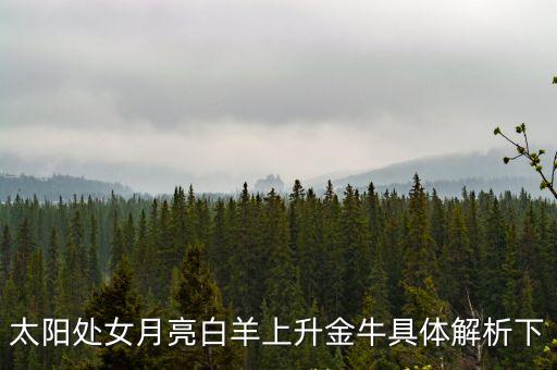太陽處女月亮白羊上升金牛具體解析下