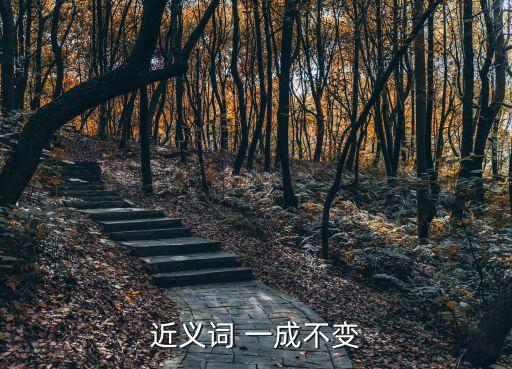 近義詞 一成不變