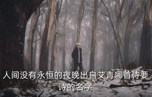 人間沒有永恒的夜晚出自艾青哪首詩要詩的名字