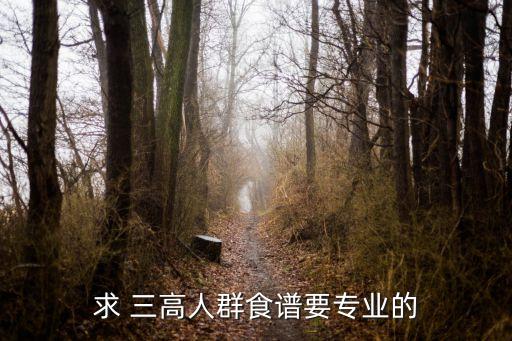 求 三高人群食譜要專業的