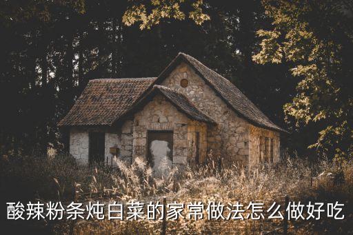 酸辣粉條燉白菜的家常做法怎么做好吃
