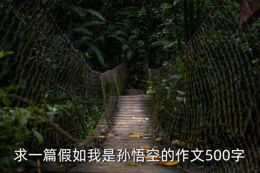 假如我是孫悟空作文，在災難來臨時假如我是孫悟空作文500字