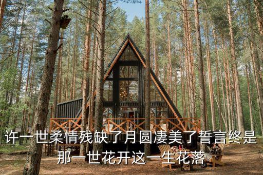 許一世柔情，沉華落定許你一世柔情是什么意思