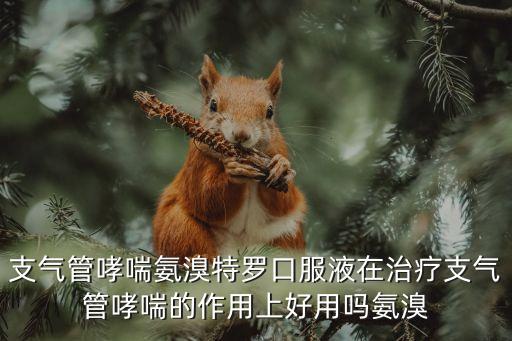 支氣管哮喘氨溴特羅口服液在治療支氣管哮喘的作用上好用嗎氨溴