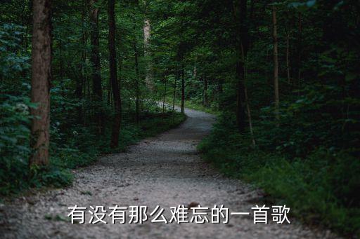 有沒有那么難忘的一首歌