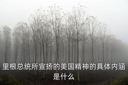 里根總統(tǒng)所宣揚(yáng)的美國(guó)精神的具體內(nèi)涵是什么
