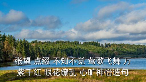 張望造句，張望點綴不知不覺鶯歌燕舞萬紫千紅眼花繚亂心曠神怡造