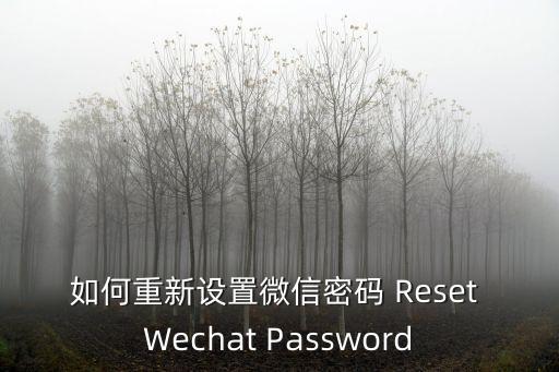 如何更改微信密碼，怎么改微信密碼