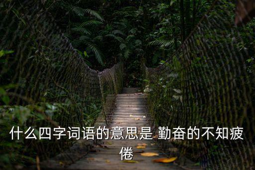 什么四字詞語的意思是 勤奮的不知疲倦