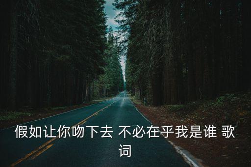 假如讓你吻下去，假如讓你吻下去 不必在乎我是誰 歌詞