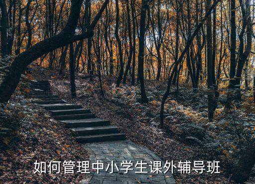 培訓班管理，如何管理中小學生課外輔導班