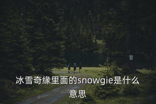 冰雪奇緣里面的snowgie是什么意思