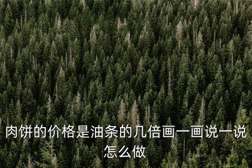 牛肉餅怎么做，肉餅的價格是油條的幾倍畫一畫說一說怎么做