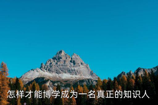 怎樣才能博學成為一名真正的知識人