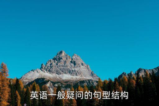 英語疑問句的結構，英語中疑問句的一般結構