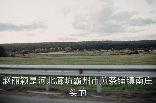 趙麗穎是河北廊坊霸州市煎茶鋪鎮南莊頭的